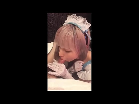 ❤️ Japanese Idol [mayuka], franskur vinnukonubúningur, 1. hluti, blástur og hristur af sér með húðkrem ️❌ Harð klám hjá okkur ️❤